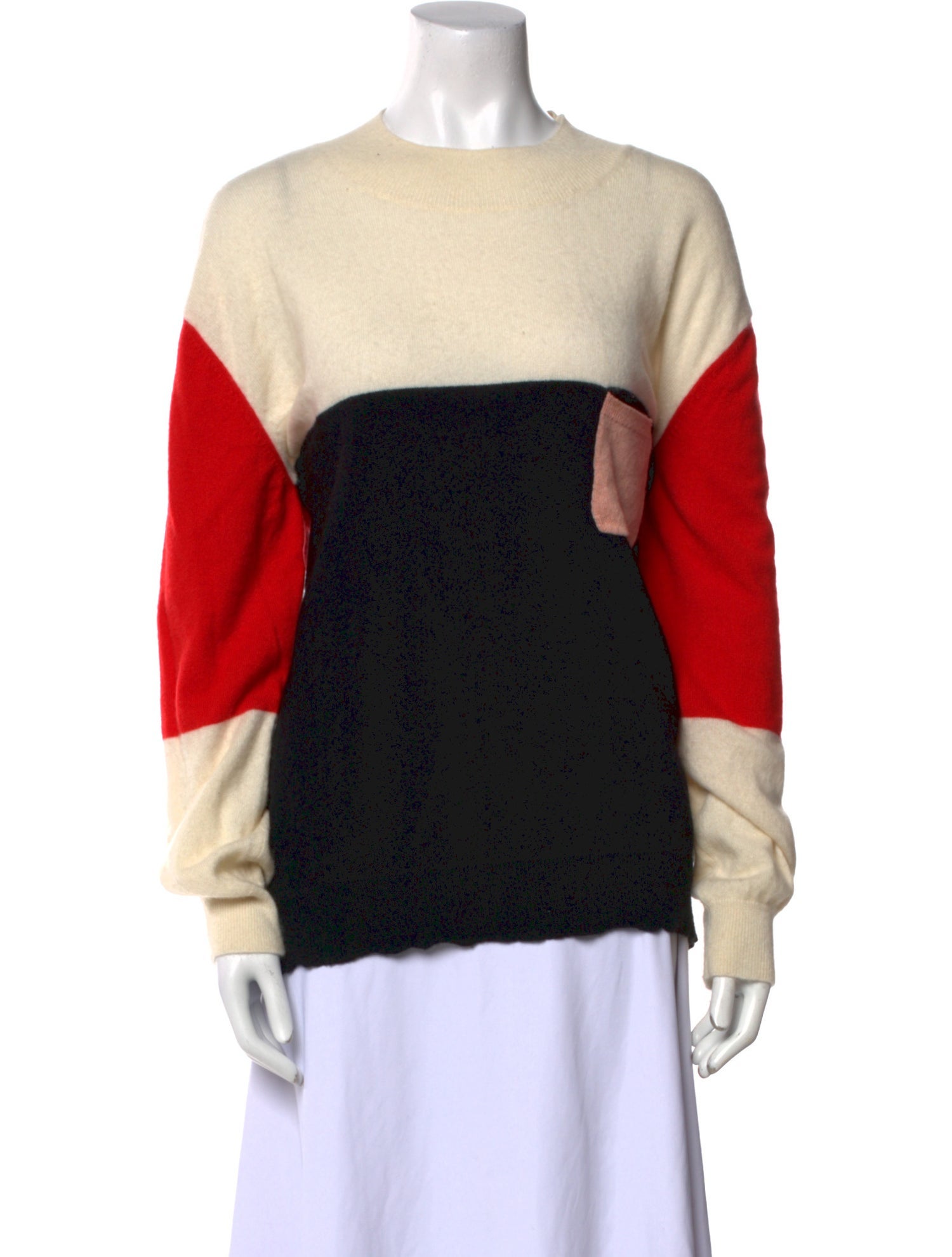 Chinti and Parker Cashmere Colorblock Pattern Sweater