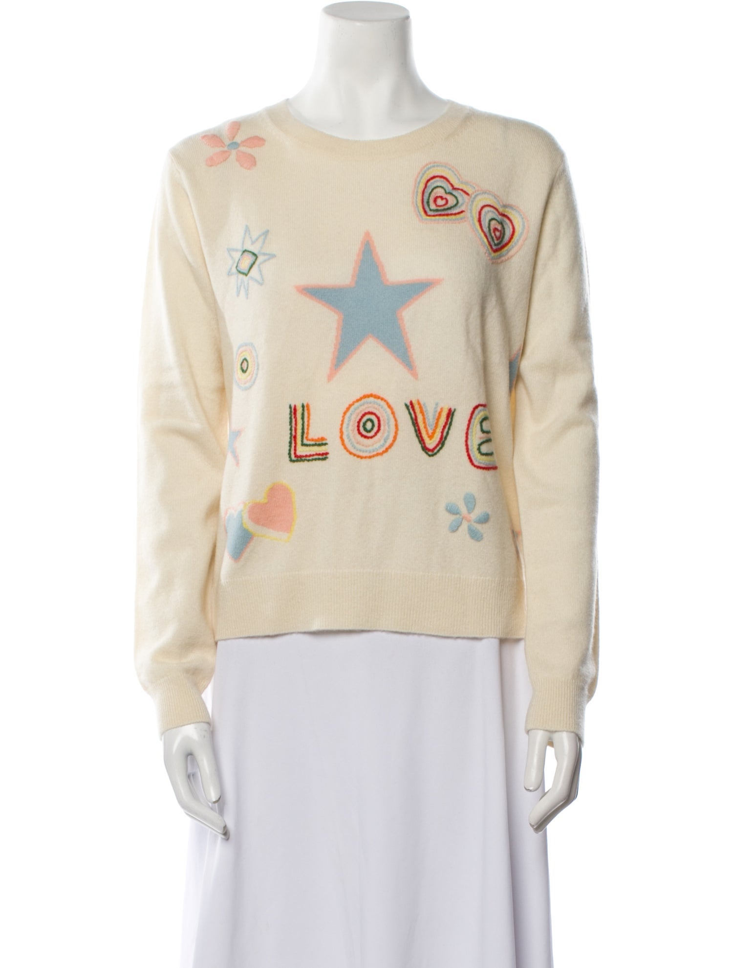 Chinti and Parker Wool Graphic Print Sweater