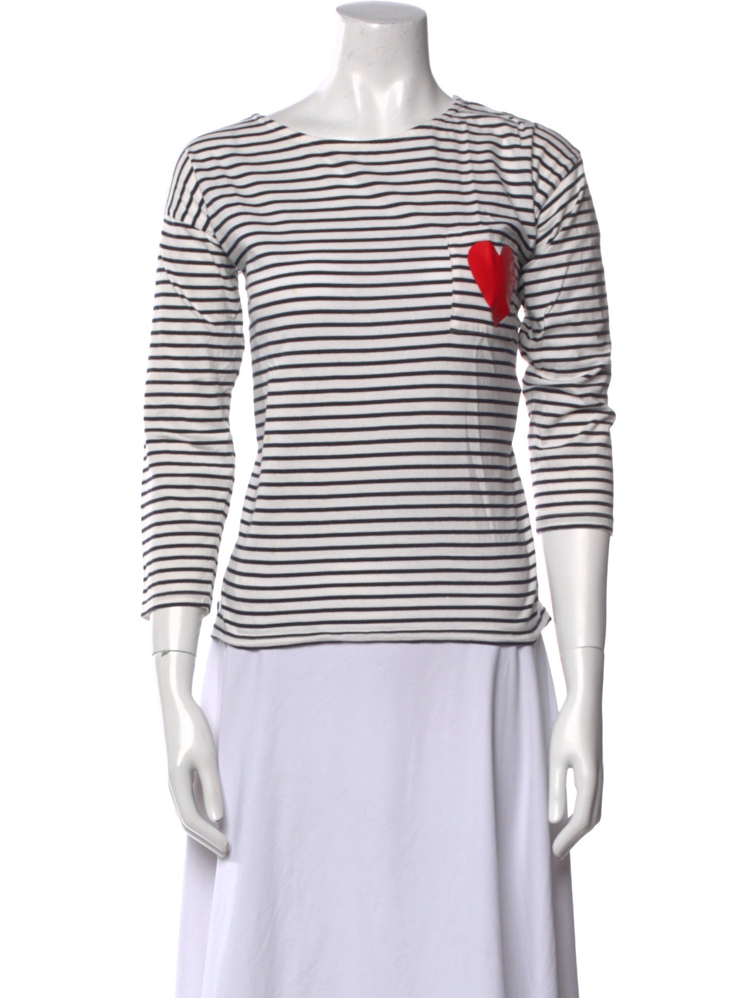 Chinti and Parker Striped Bateau Neckline T-Shirt