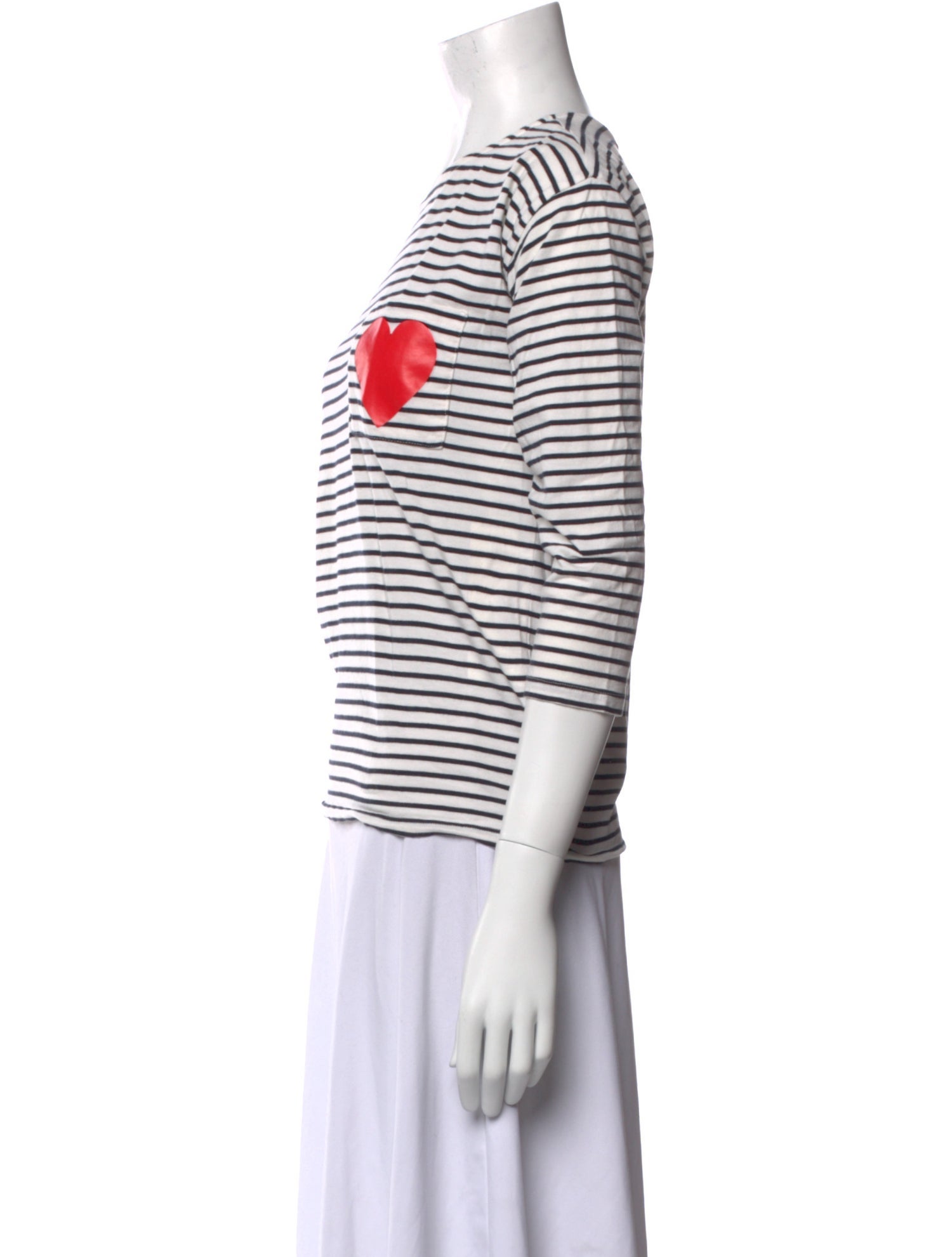 Chinti and Parker Striped Bateau Neckline T-Shirt
