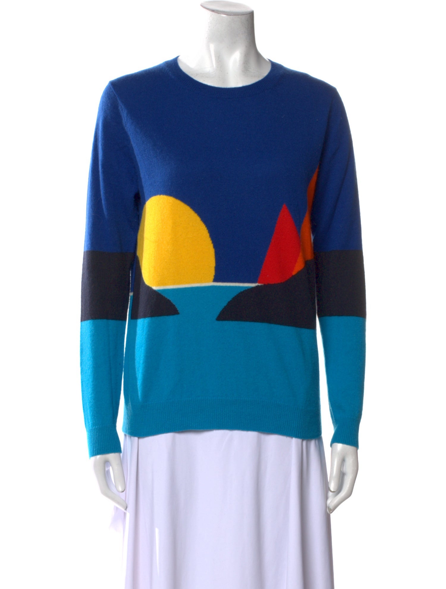 Chinti and Parker Cashmere Printed Sweater