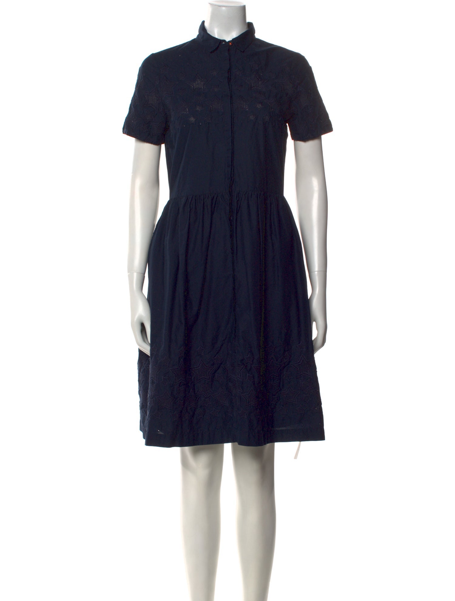 Chinti and Parker Mock Neck Knee-Length Dress