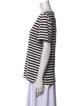 Chinti and Parker Striped Scoop Neck T-Shirt
