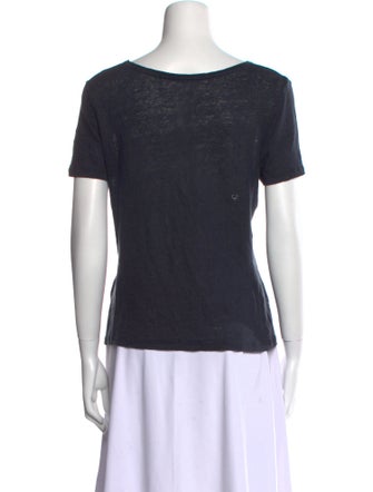 Chinti and Parker Linen Graphic Print T-Shirt