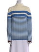 Chinti and Parker Striped Mock Neck Sweater