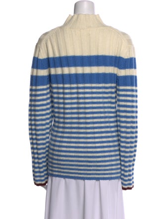 Chinti and Parker Striped Mock Neck Sweater