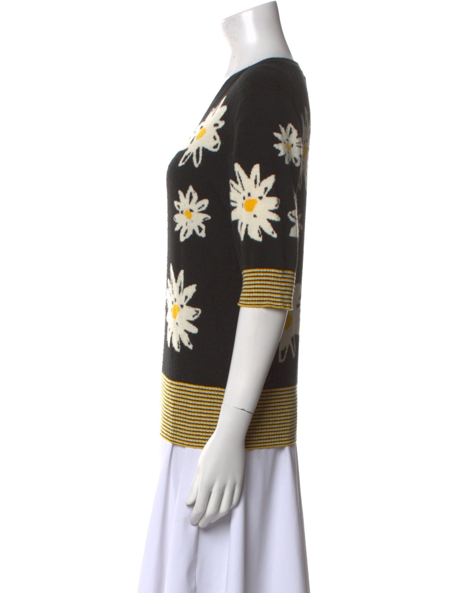 Chinti and Parker Wool Floral Print Sweater