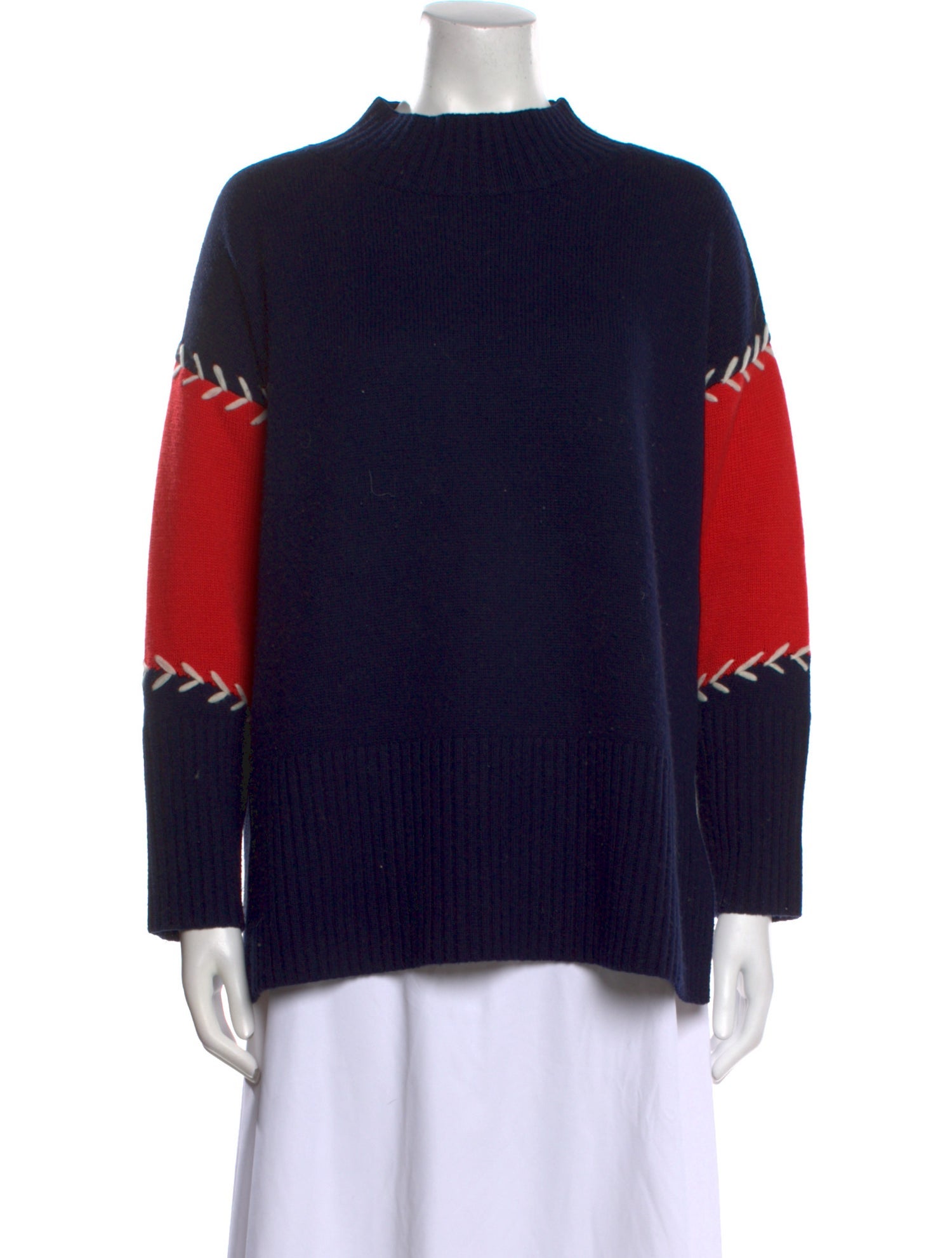 Chinti and Parker Lambswool Colorblock Pattern Sweater