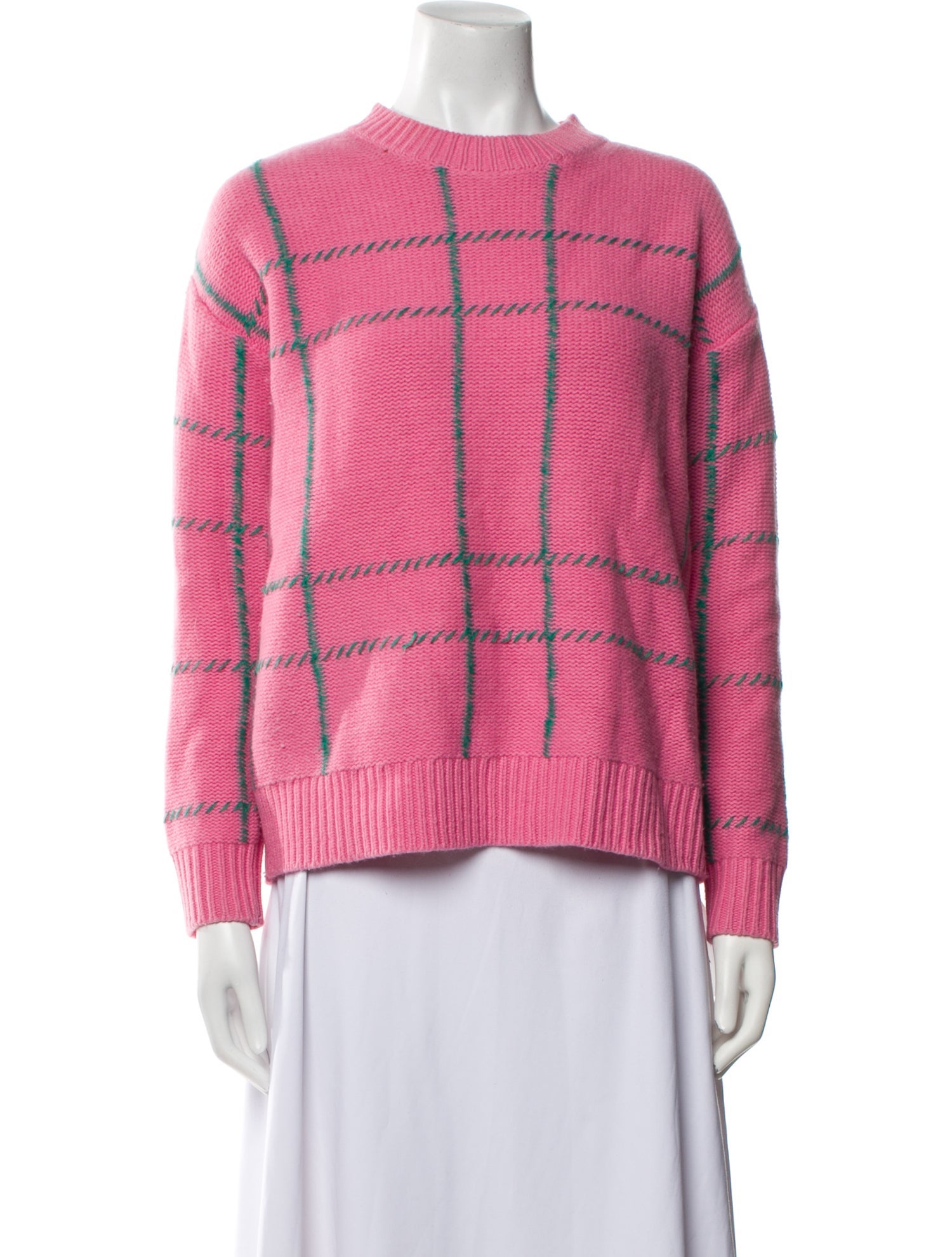 Chinti and Parker Wool Plaid Print Sweater