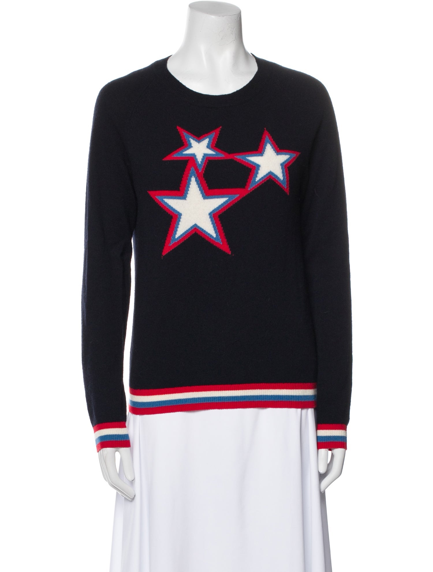 Chinti and Parker Cashmere Graphic Print Sweater