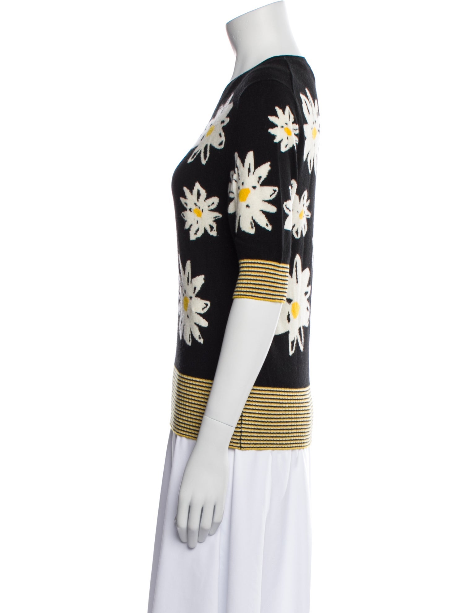 Chinti and Parker Wool Floral Print Sweater