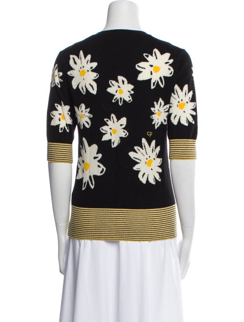 Chinti and Parker Wool Floral Print Sweater