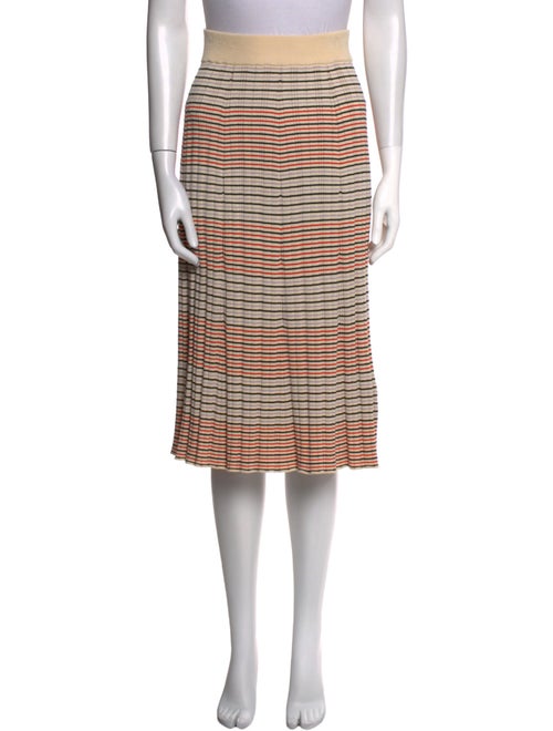 Chinti and Parker Striped Knee-Length Skirt