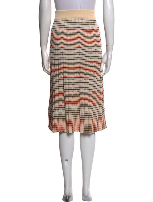Chinti and Parker Striped Knee-Length Skirt