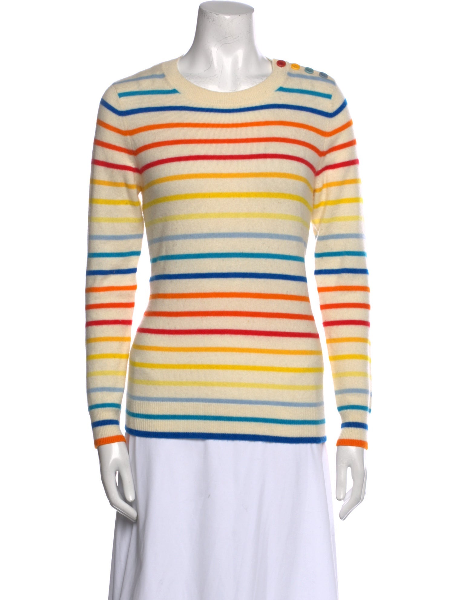 Chinti and Parker Cashmere Striped Sweater