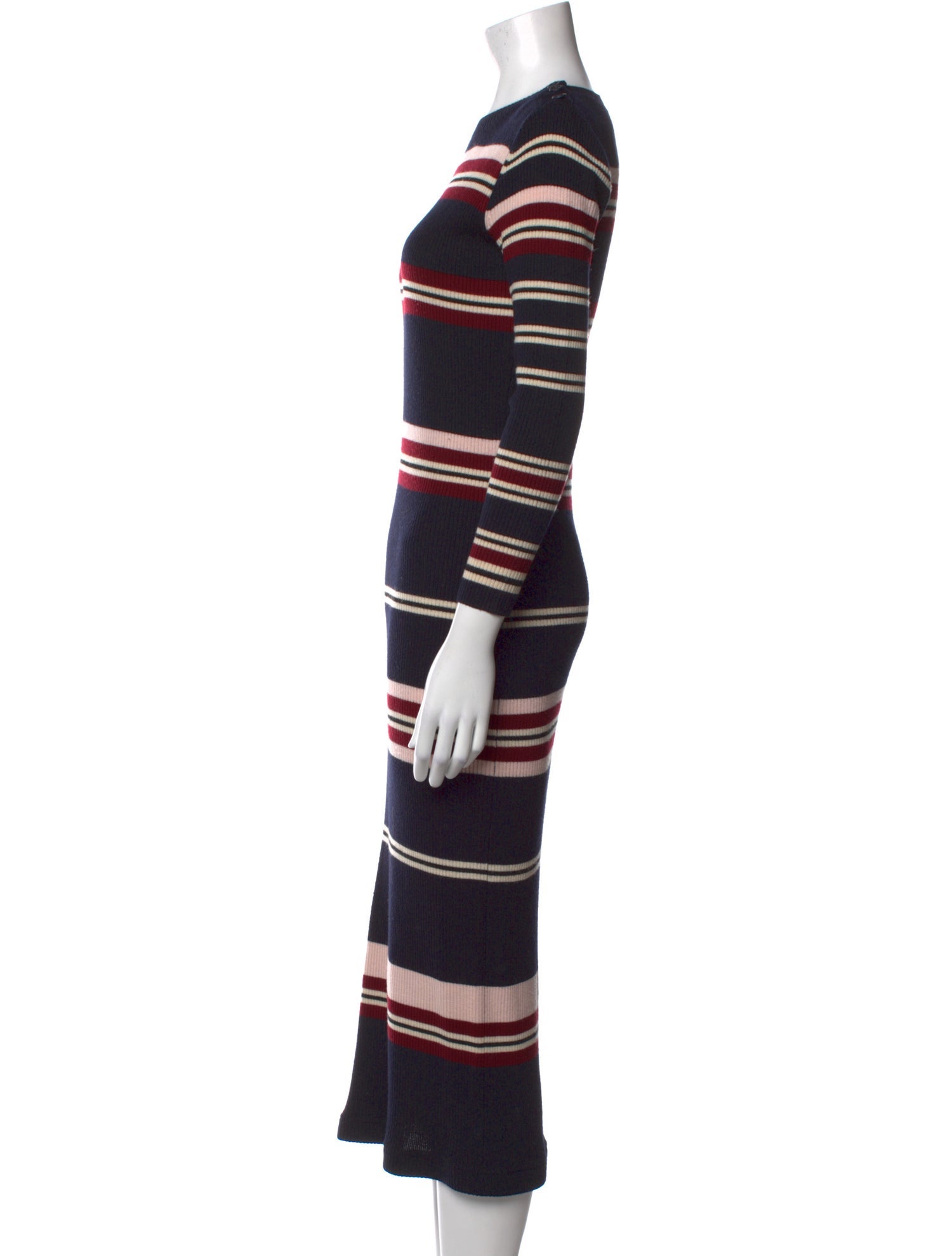 Chinti and Parker Striped Long Dress