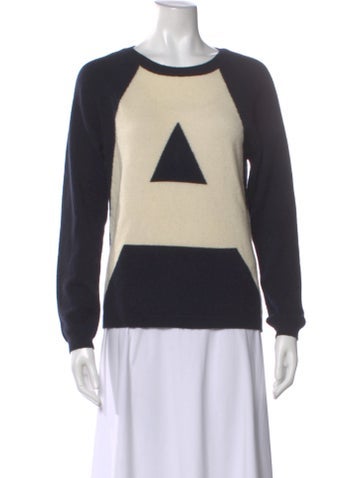 Pre-owned Chinti & Parker Cashmere Colorblock Pattern Sweater In Blue