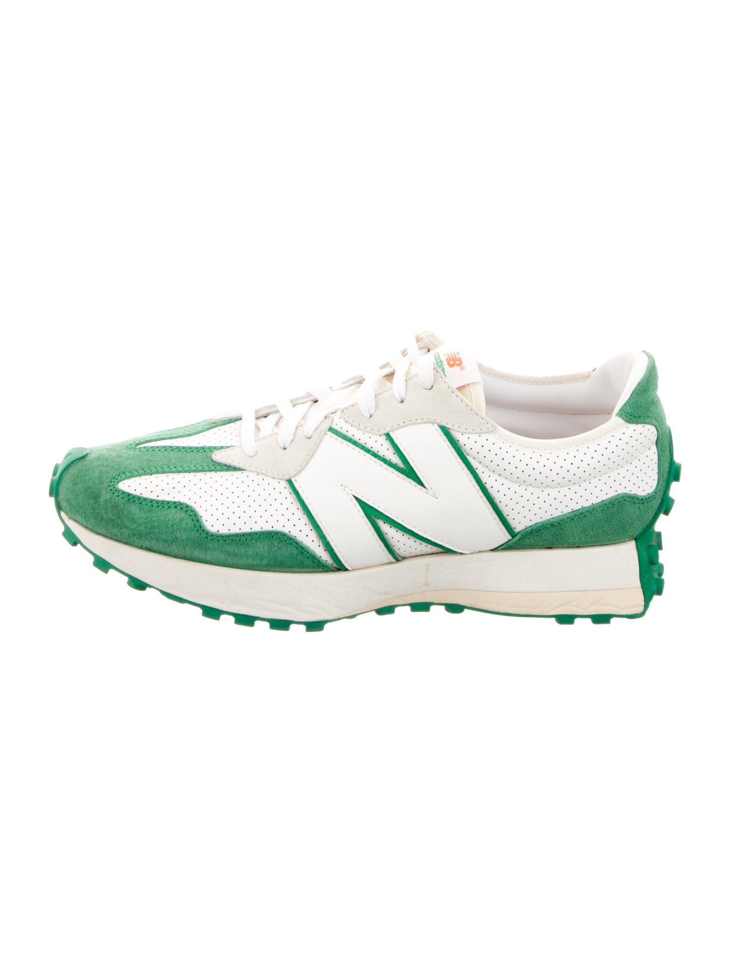 Casablanca x New Balance Leather Colorblock Pattern Athletic Sneakers