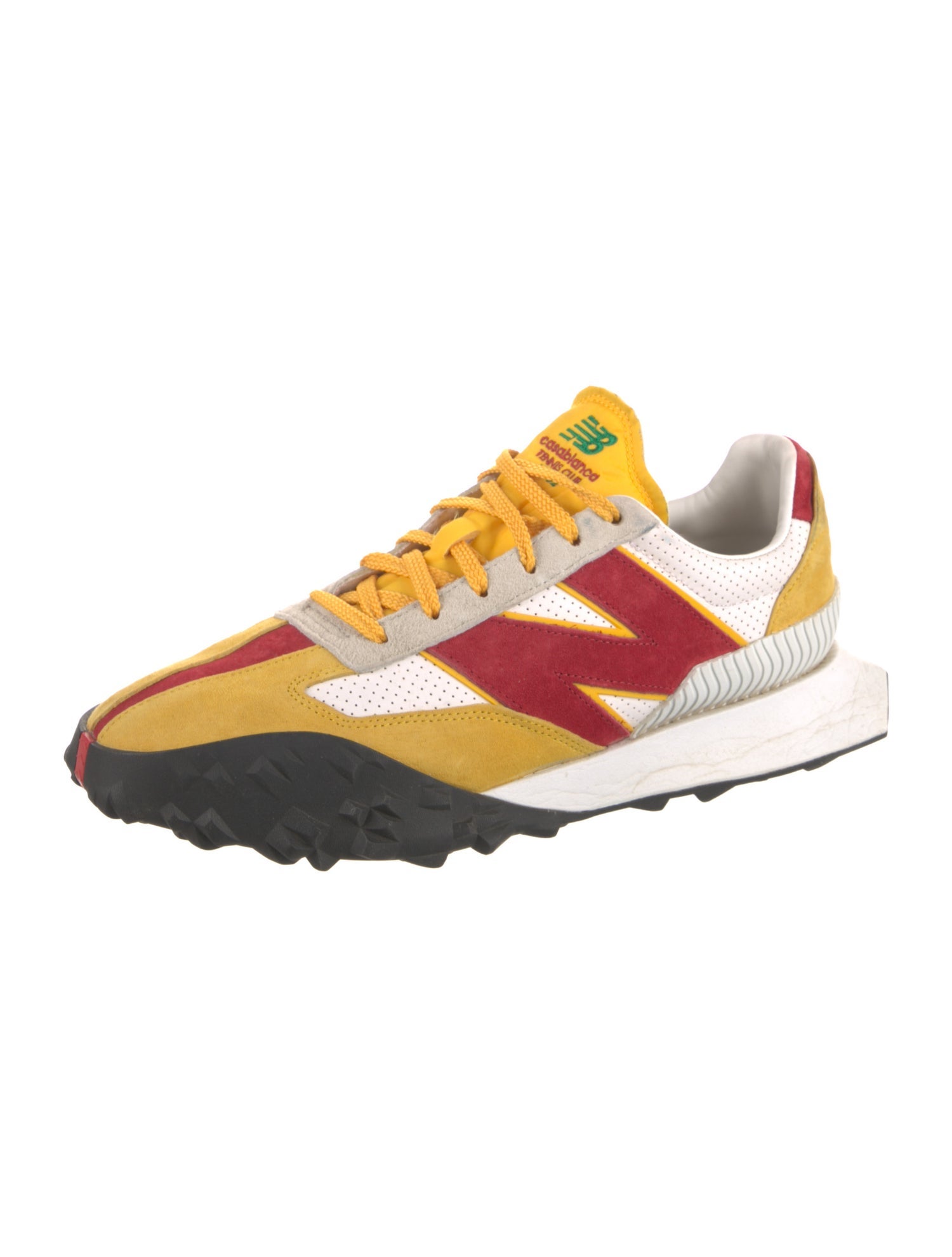 Casablanca x New Balance Suede Colorblock Pattern Athletic Sneakers