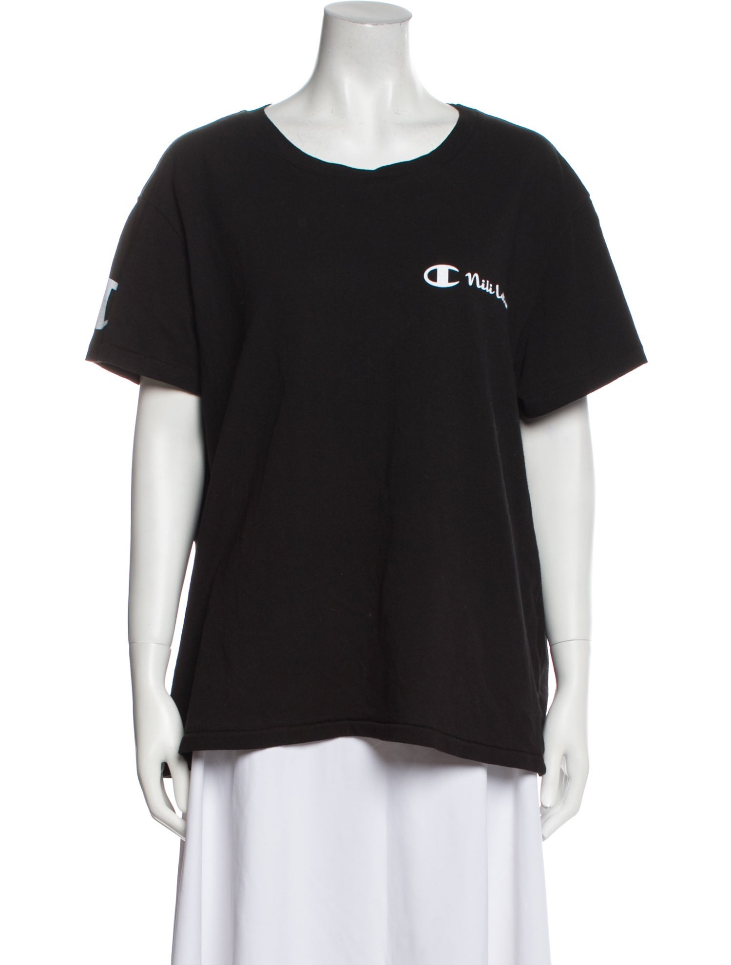 Champion x Nili Lotan Graphic Print Crew Neck T-Shirt