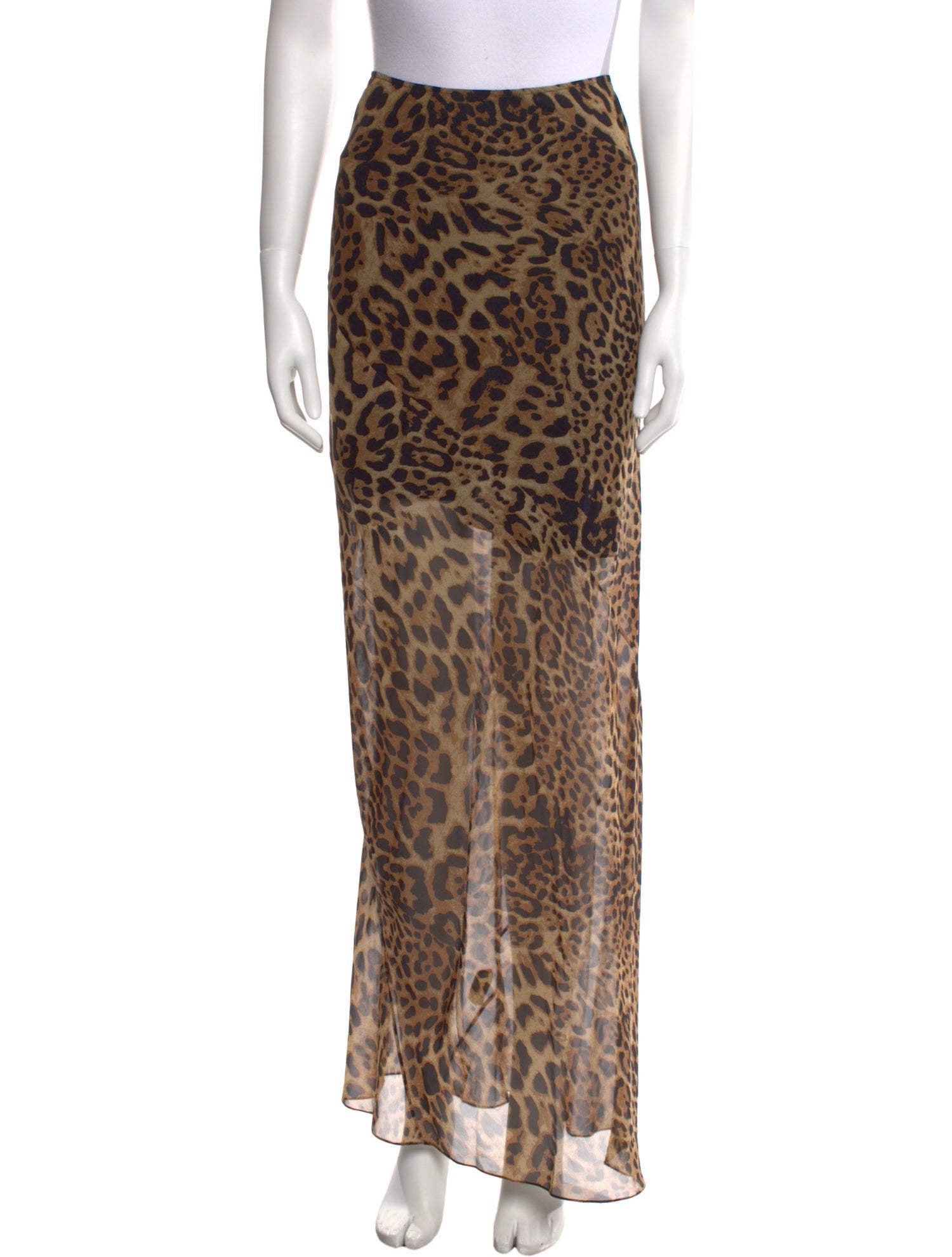 Champion x Nili Lotan Animal Print Long Skirt