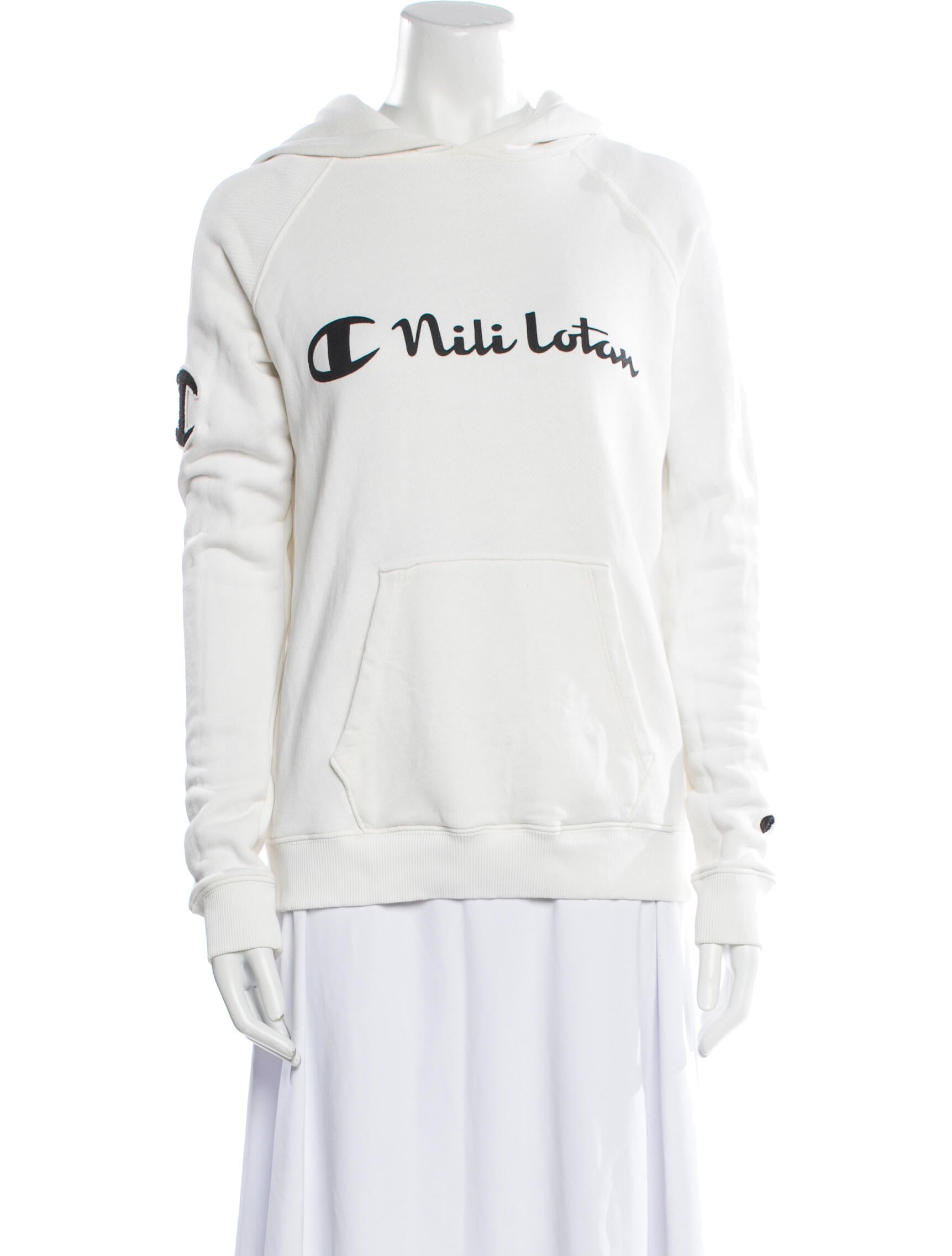 Champion x Nili Lotan Graphic Print Crew Neck Sweatshirt