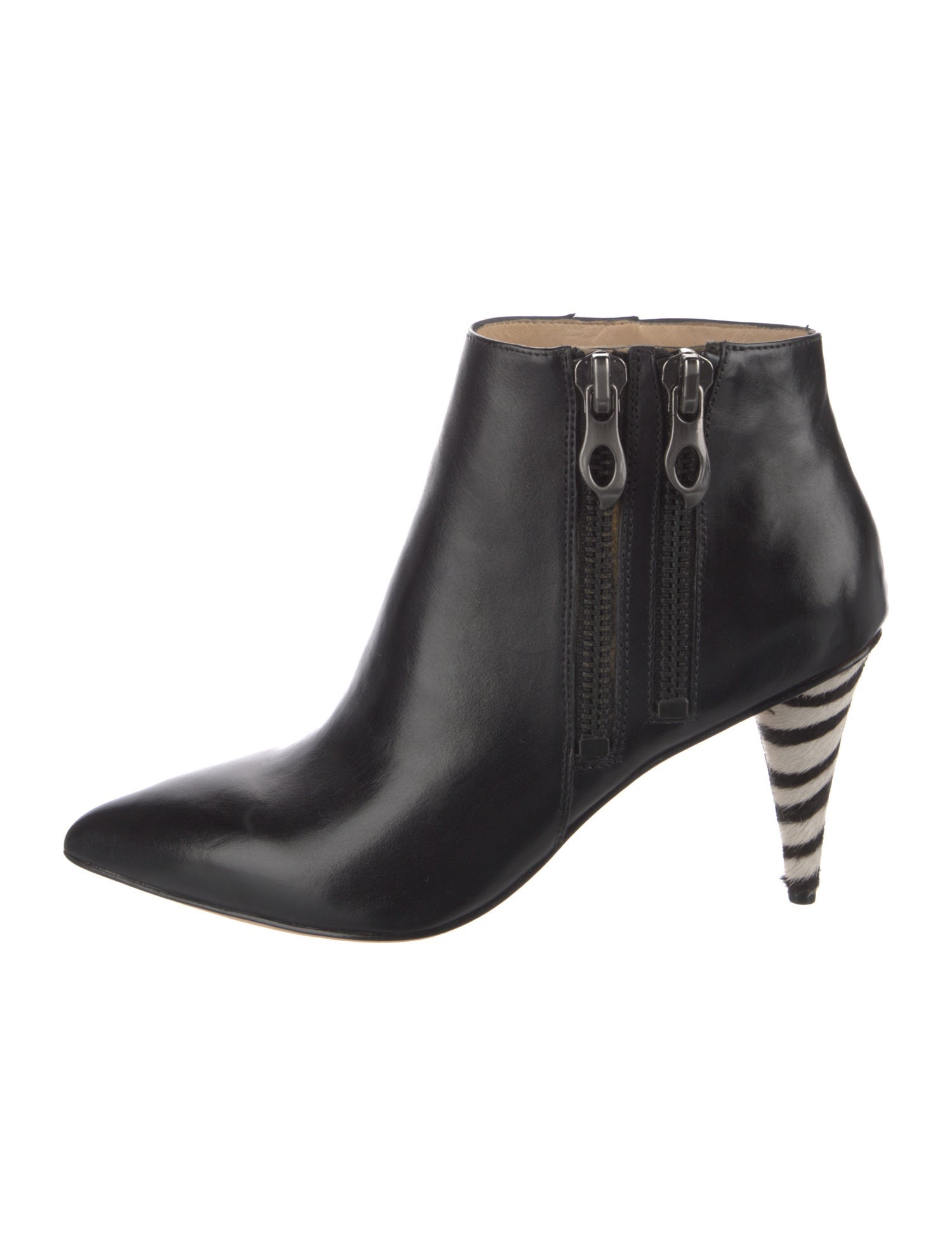 Carolinna Espinosa Leather Striped Boots