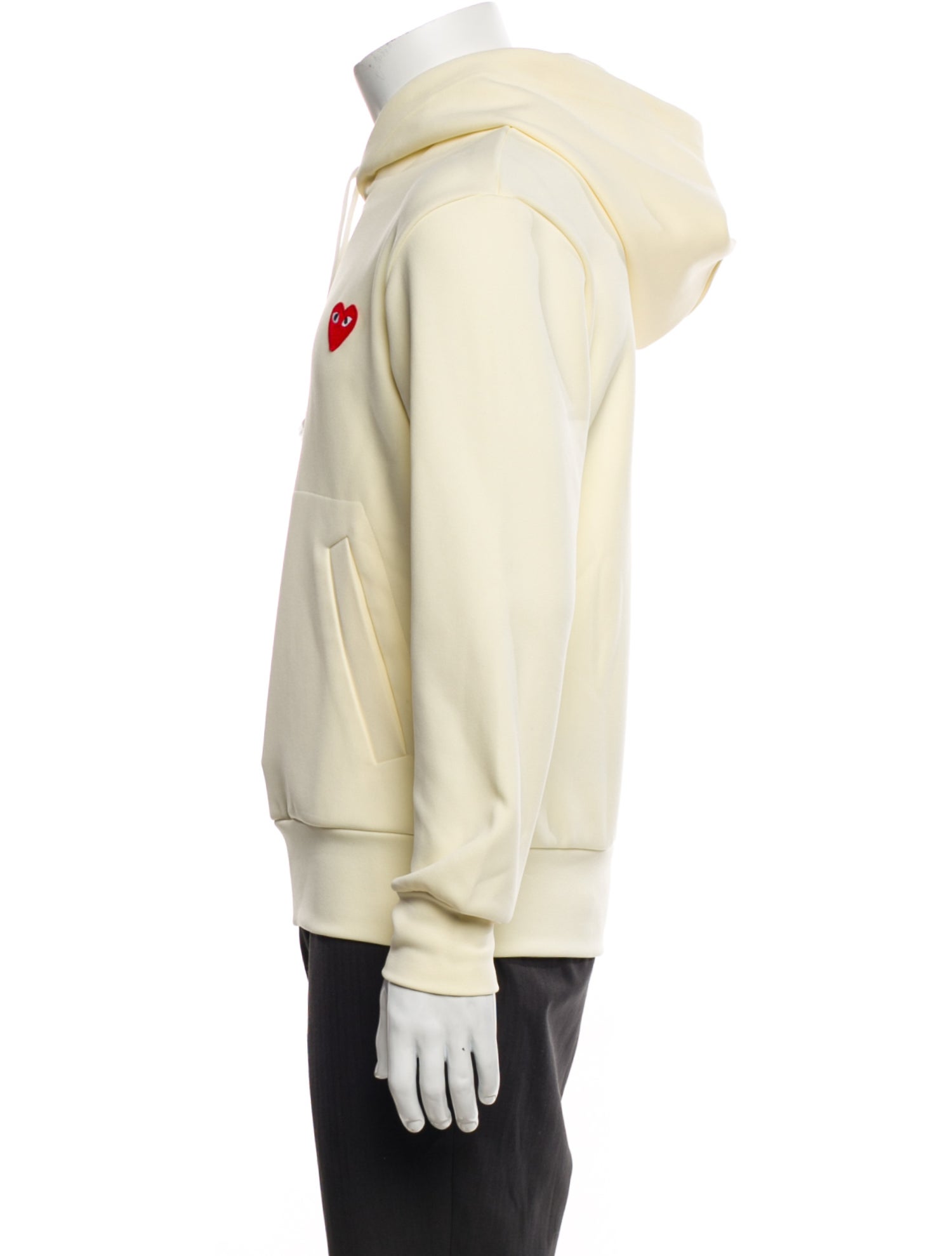 Comme des Garçons Play Graphic Print Mock Neck Hoodie