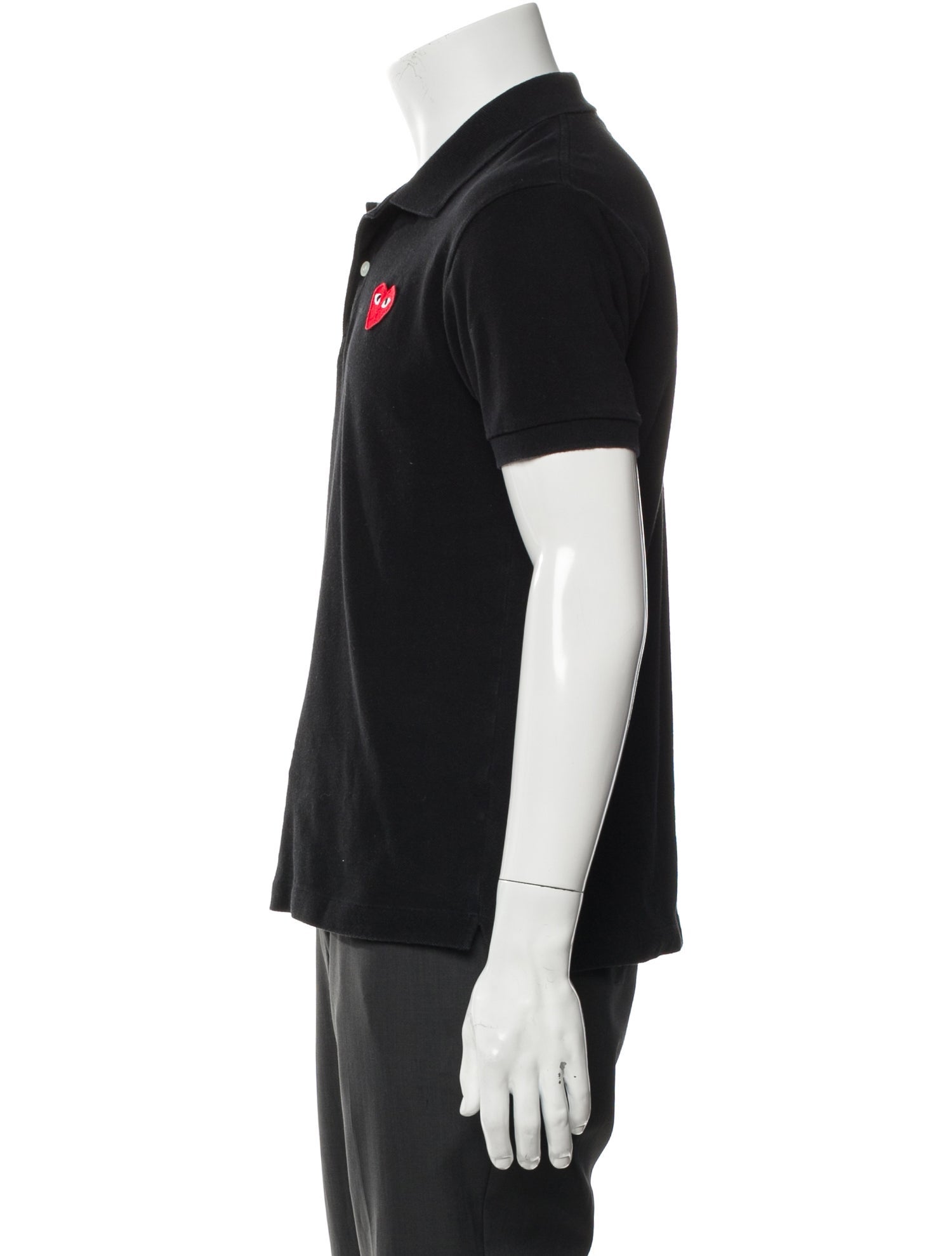 Comme des Garçons Play Collar Short Sleeve Polo Shirt