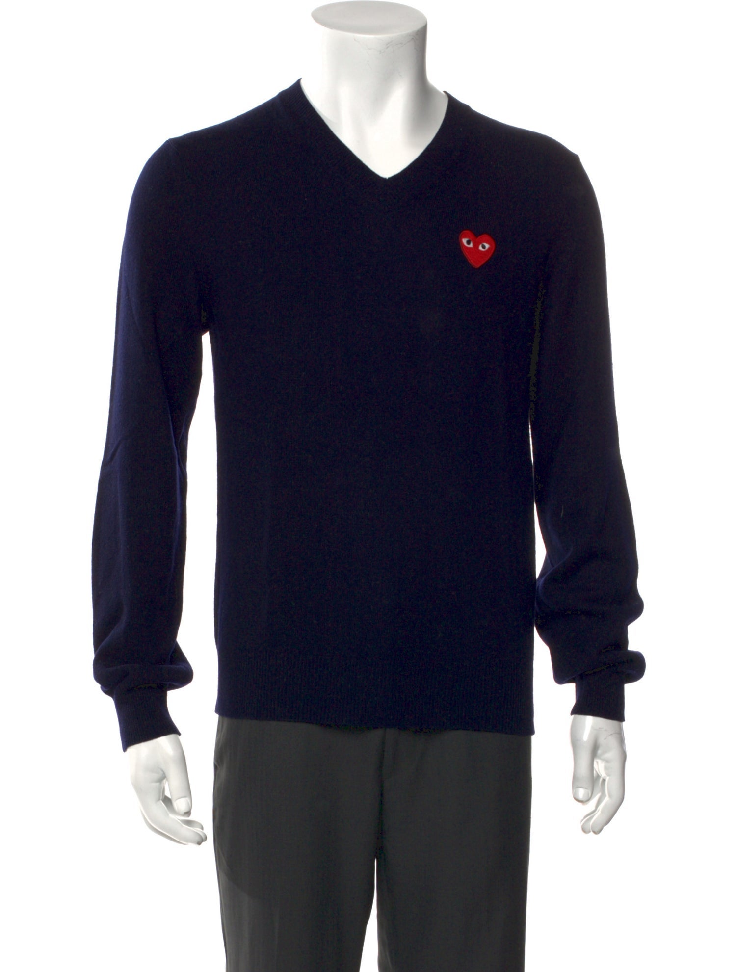 Comme des Garçons Play Wool V-Neck Pullover
