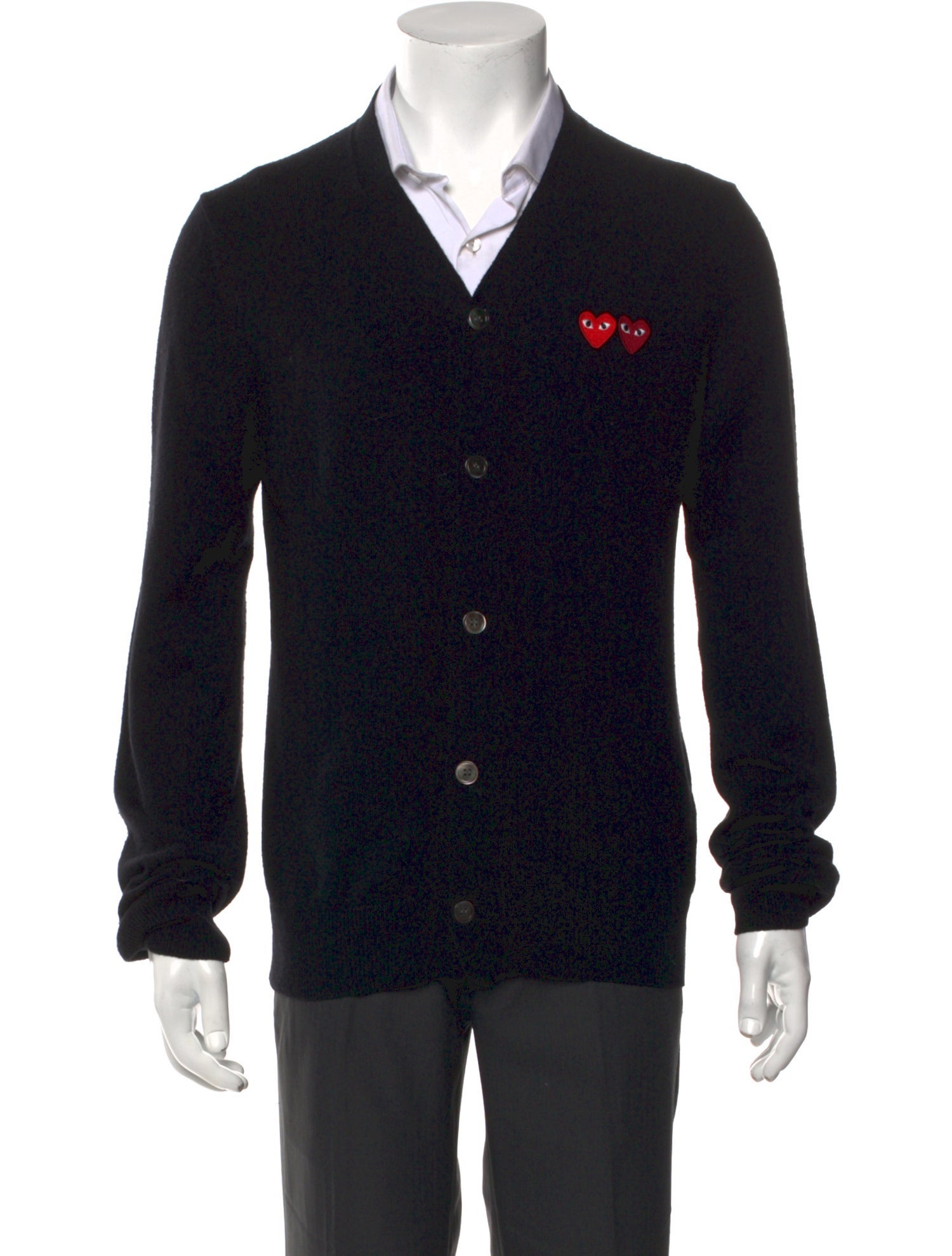 Comme des Garçons Play Wool V-Neck Cardigan