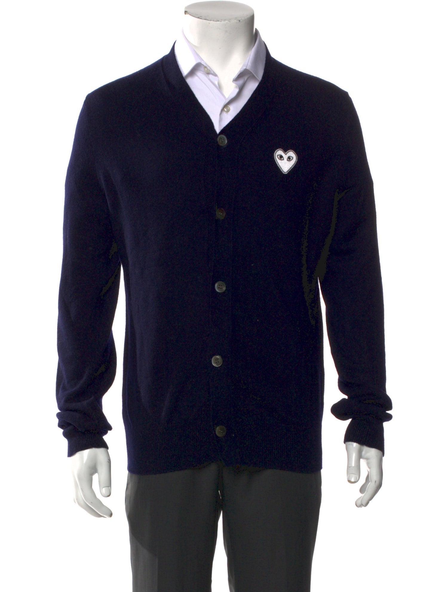 Comme des Garçons Play Wool V-Neck Cardigan