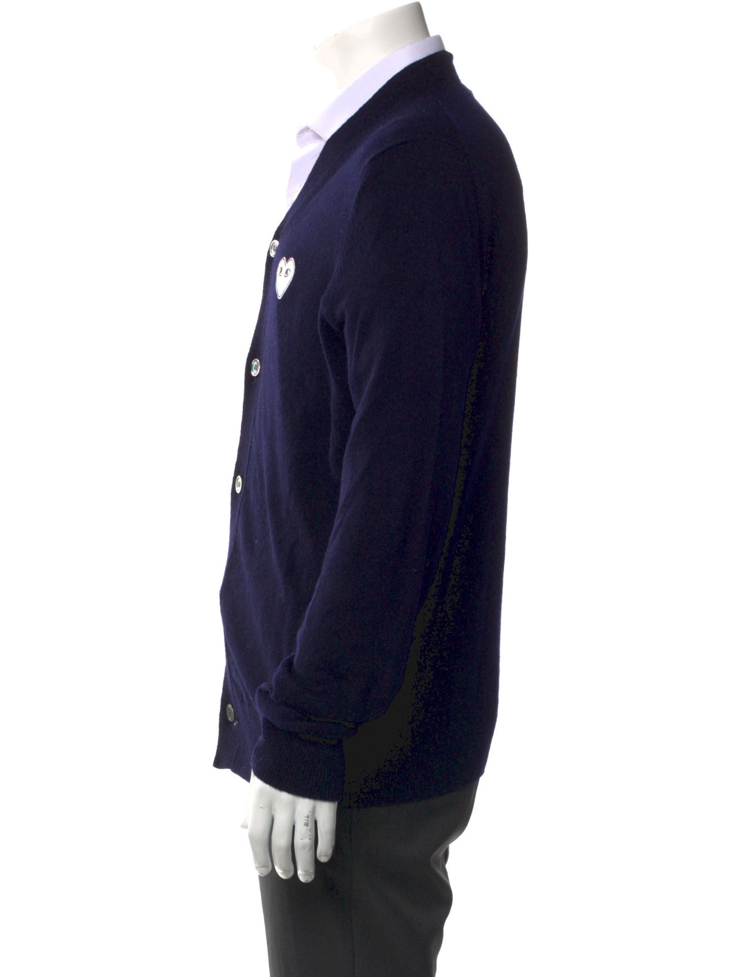 Comme des Garçons Play Wool V-Neck Cardigan