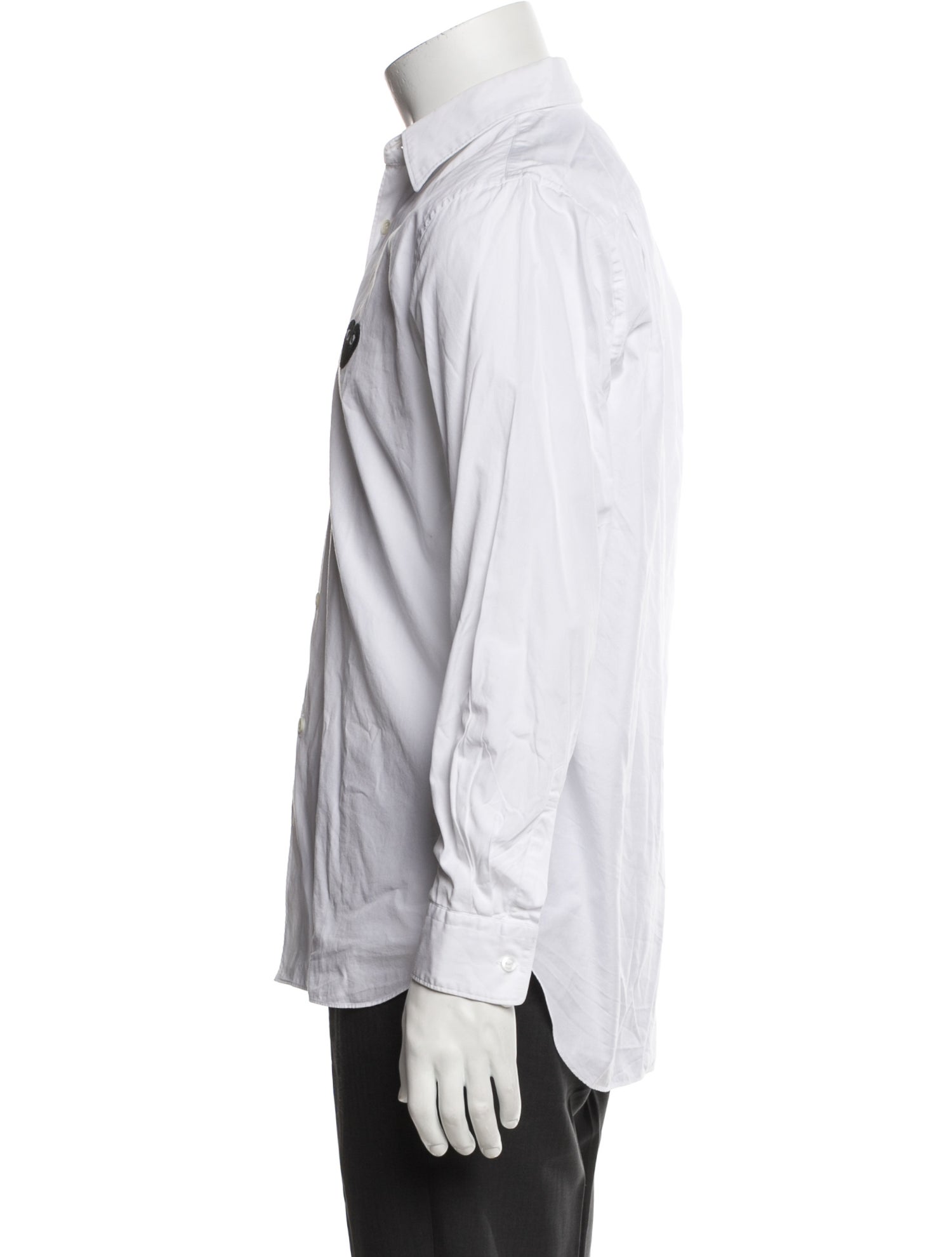 Comme des Garçons Play Graphic Print Long Sleeve Dress Shirt