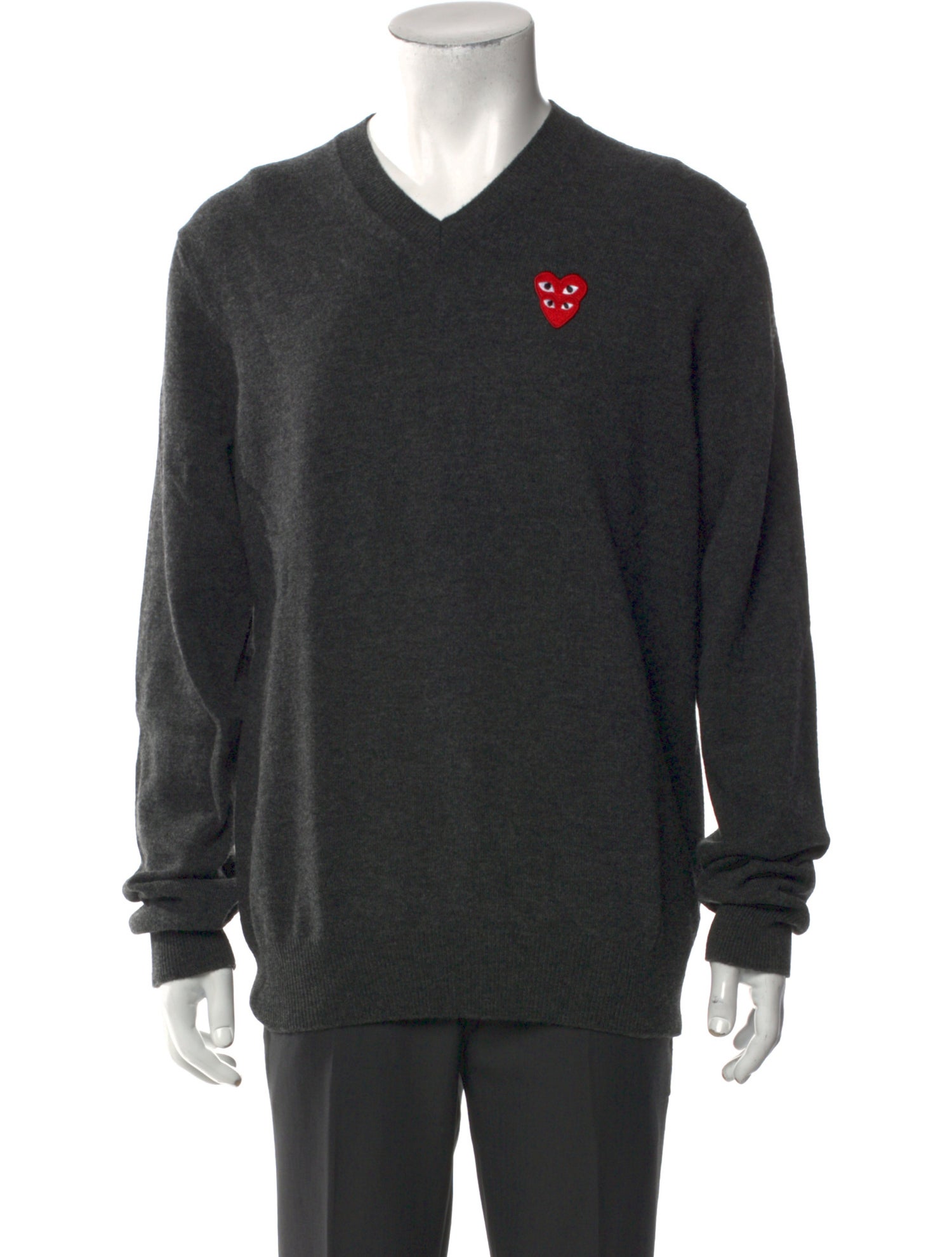 Comme des Garçons Play Wool Graphic Print Pullover