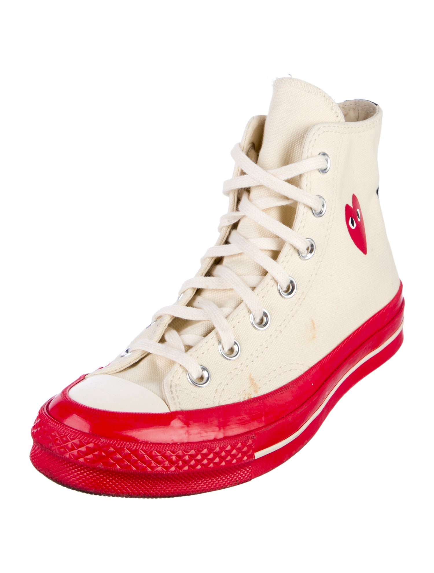 Comme des Garçons Play Canvas Colorblock Pattern Sneakers