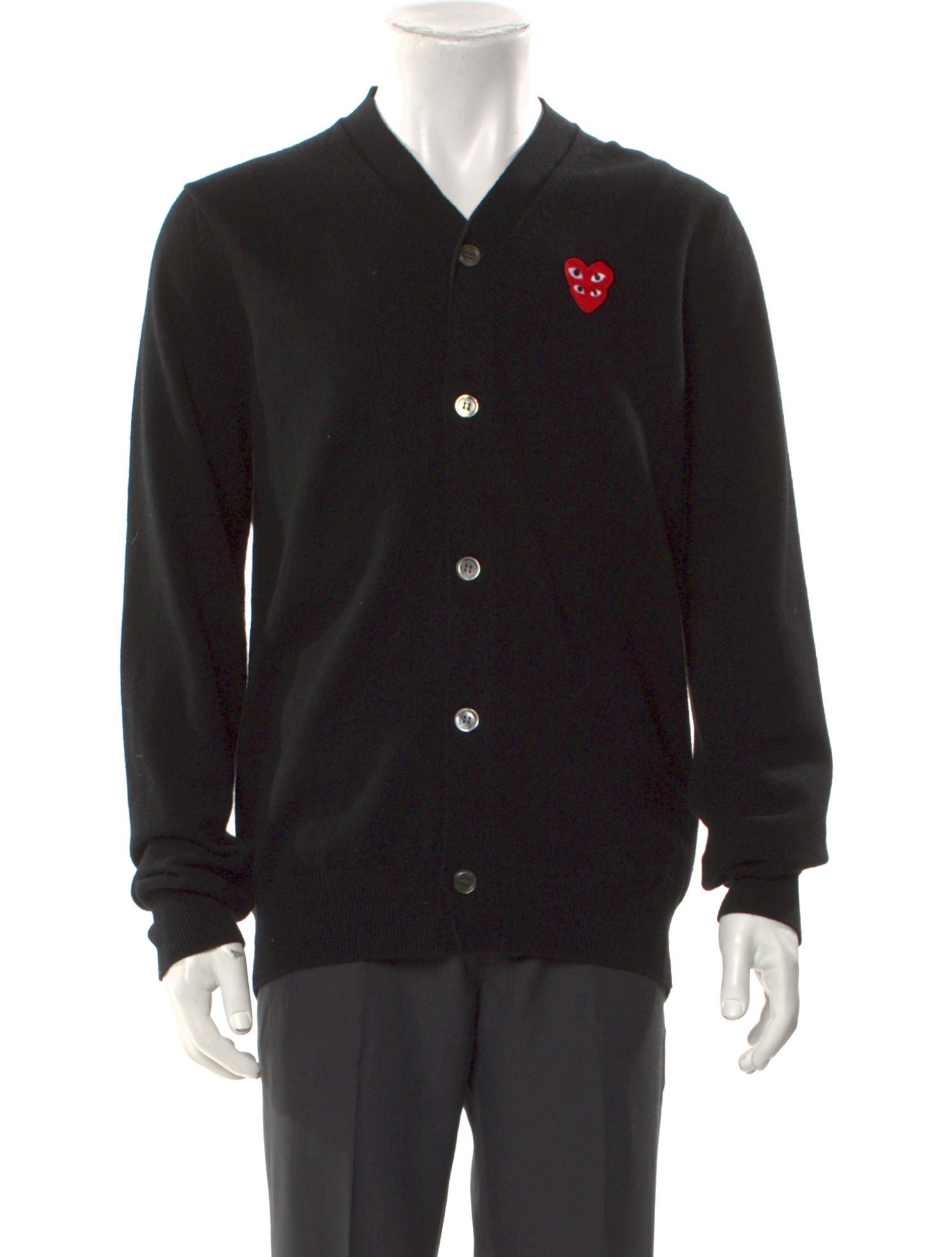 Comme des Garçons Play Wool Graphic Print Cardigan