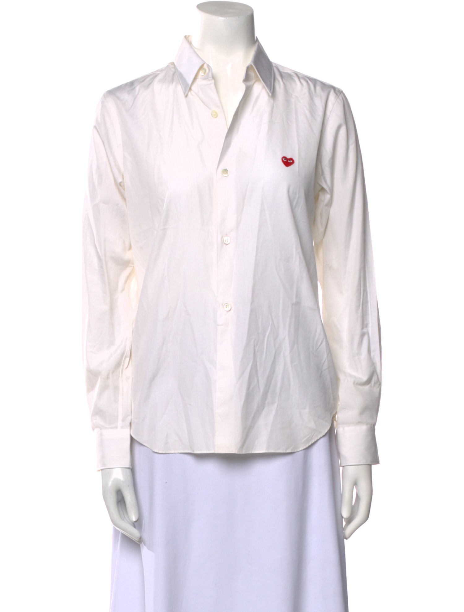 Comme des Garçons Play Long Sleeve Button-Up Top