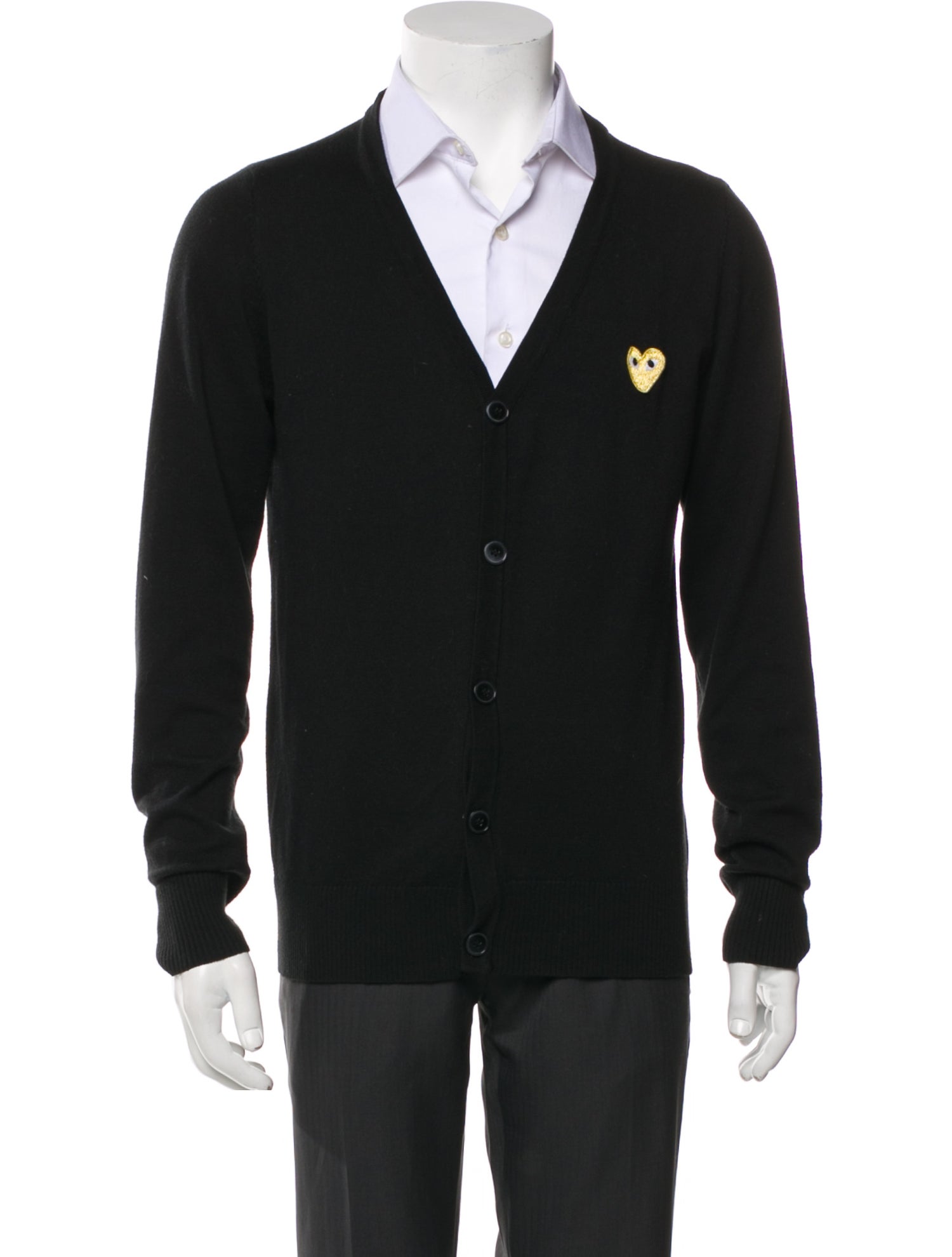 Comme des Garçons Play Graphic Print V-Neck Cardigan