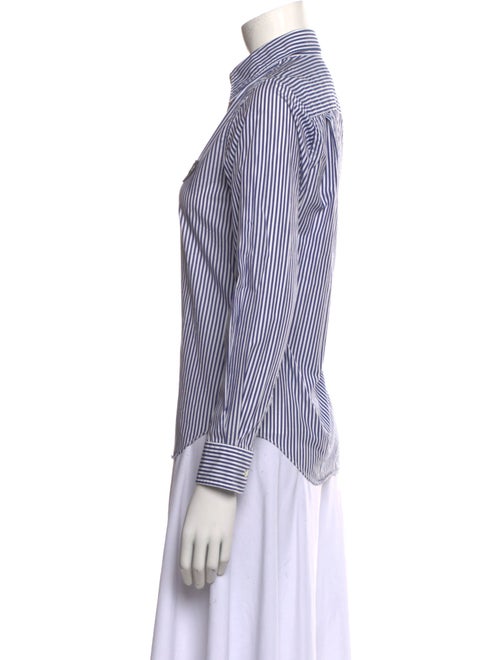 Comme des Garçons Play Striped Long Sleeve Button-Up Top