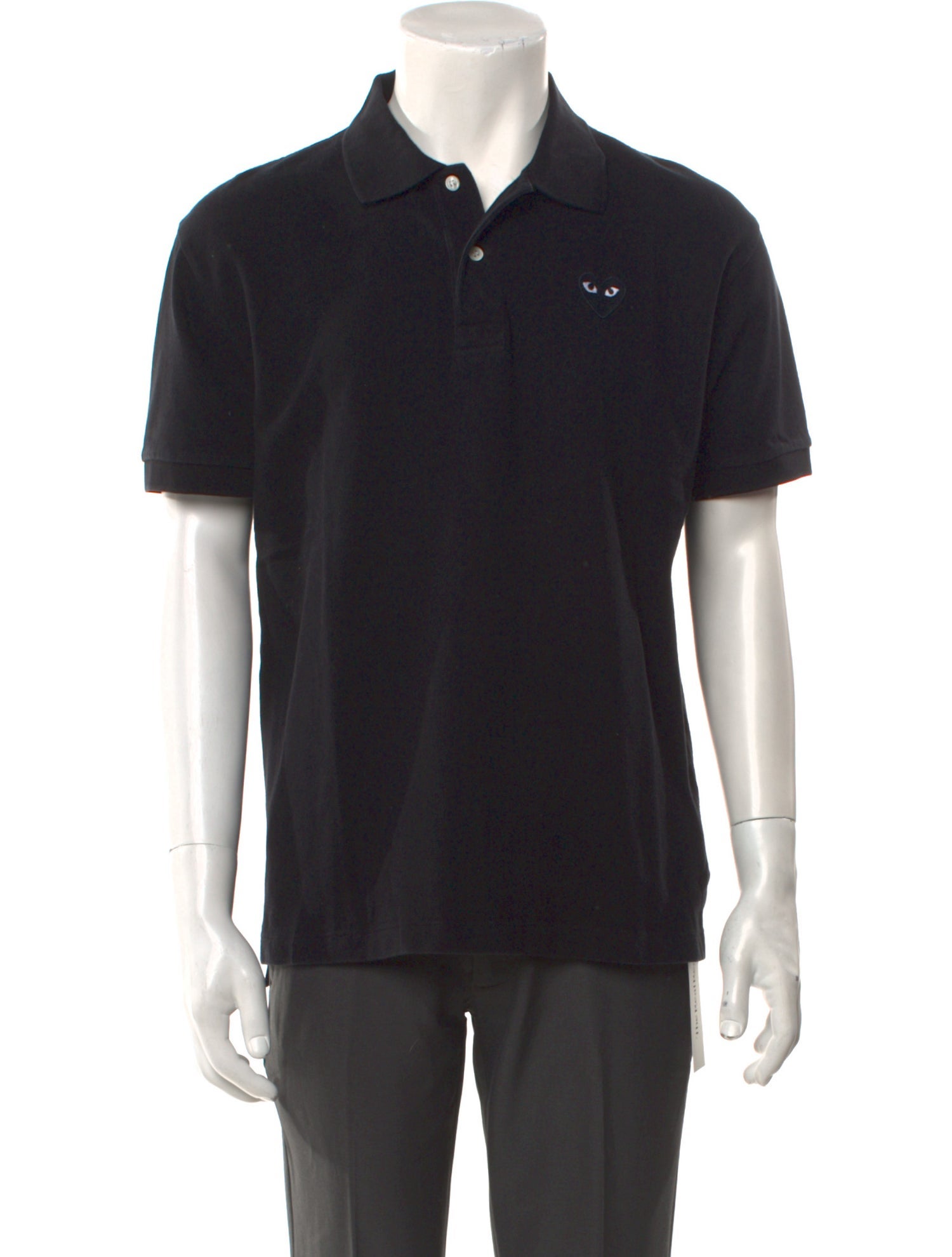 Comme des Garçons Play Collar Short Sleeve Polo Shirt