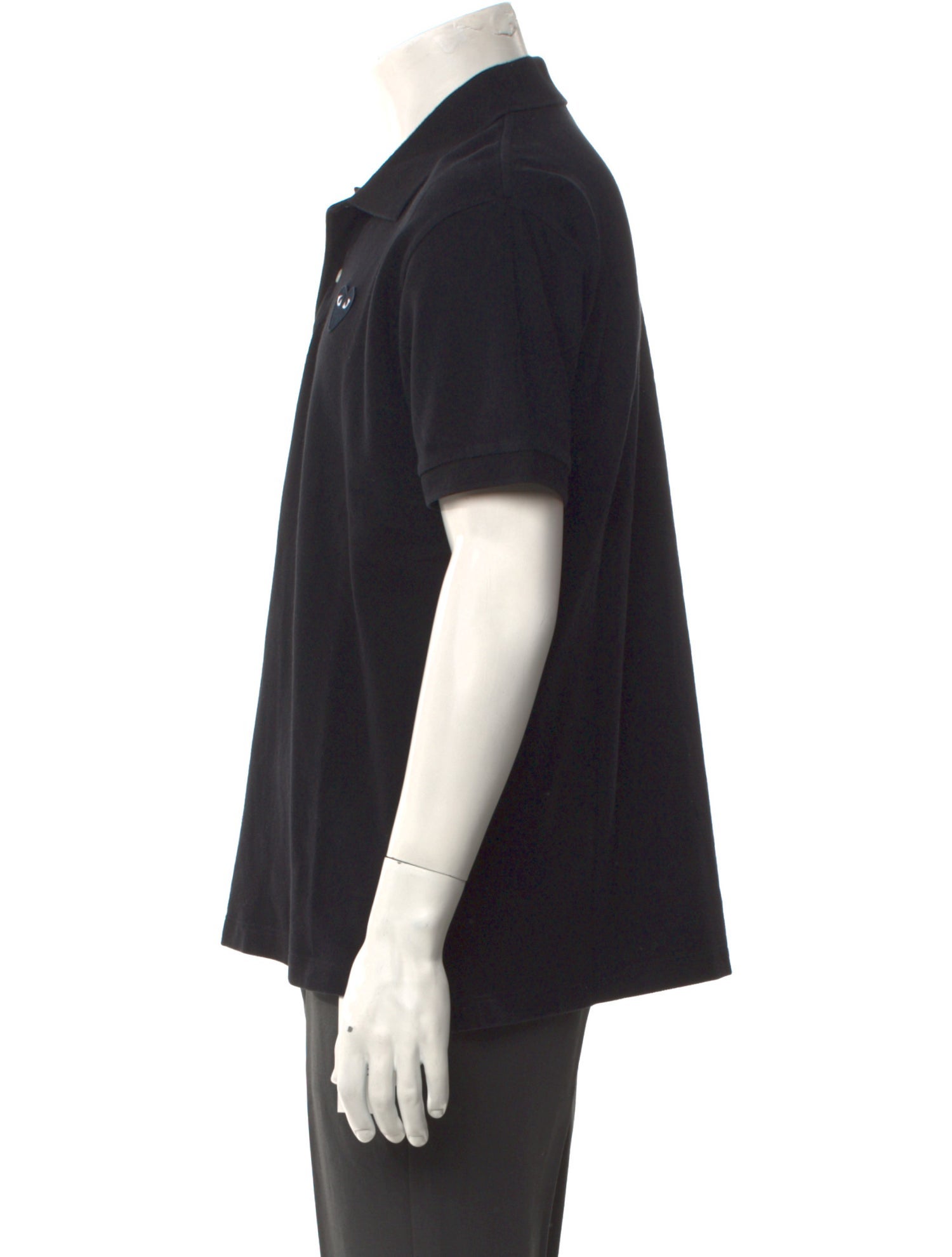 Comme des Garçons Play Collar Short Sleeve Polo Shirt