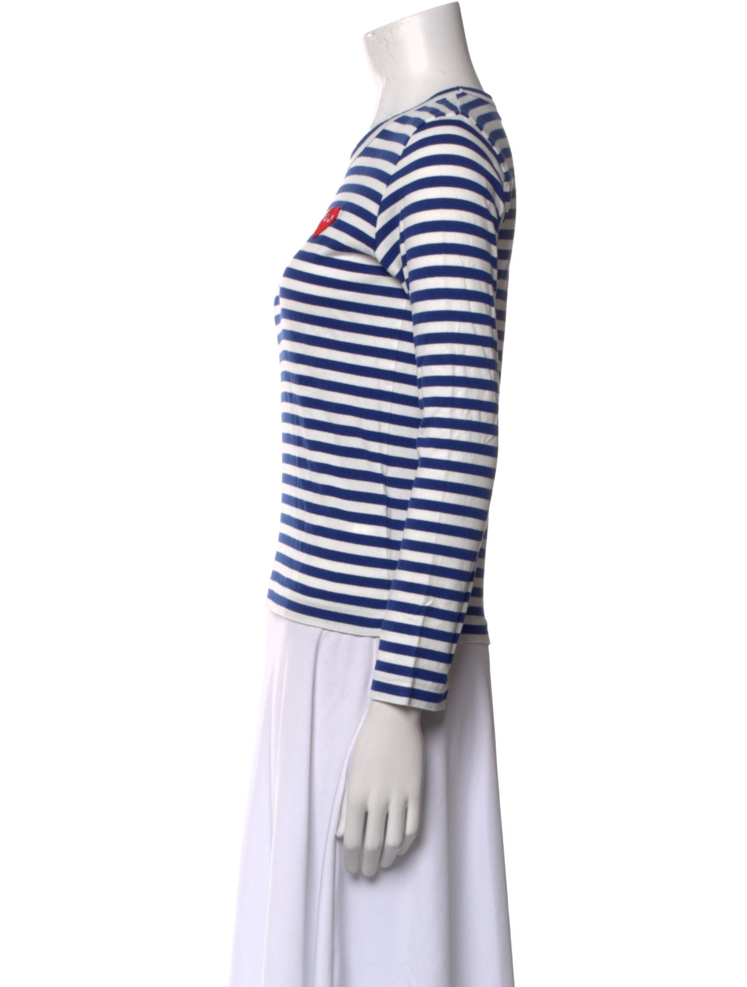 Comme des Garçons Play Striped Crew Neck Top
