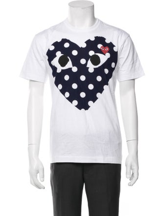 Comme des Garçons Play Polka Dot Print Crew Neck T-Shirt