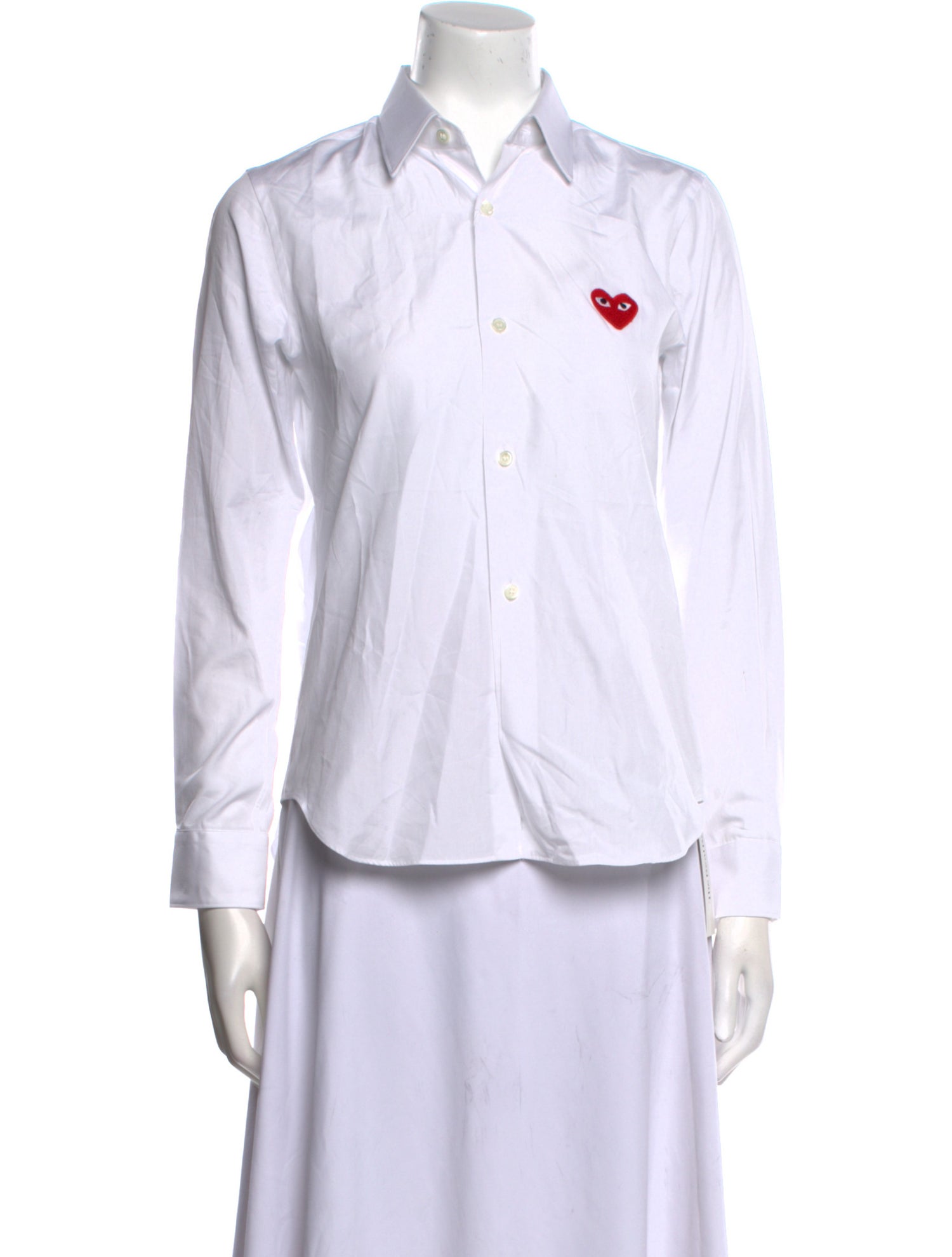 Comme des Garçons Play Long Sleeve Button-Up Top