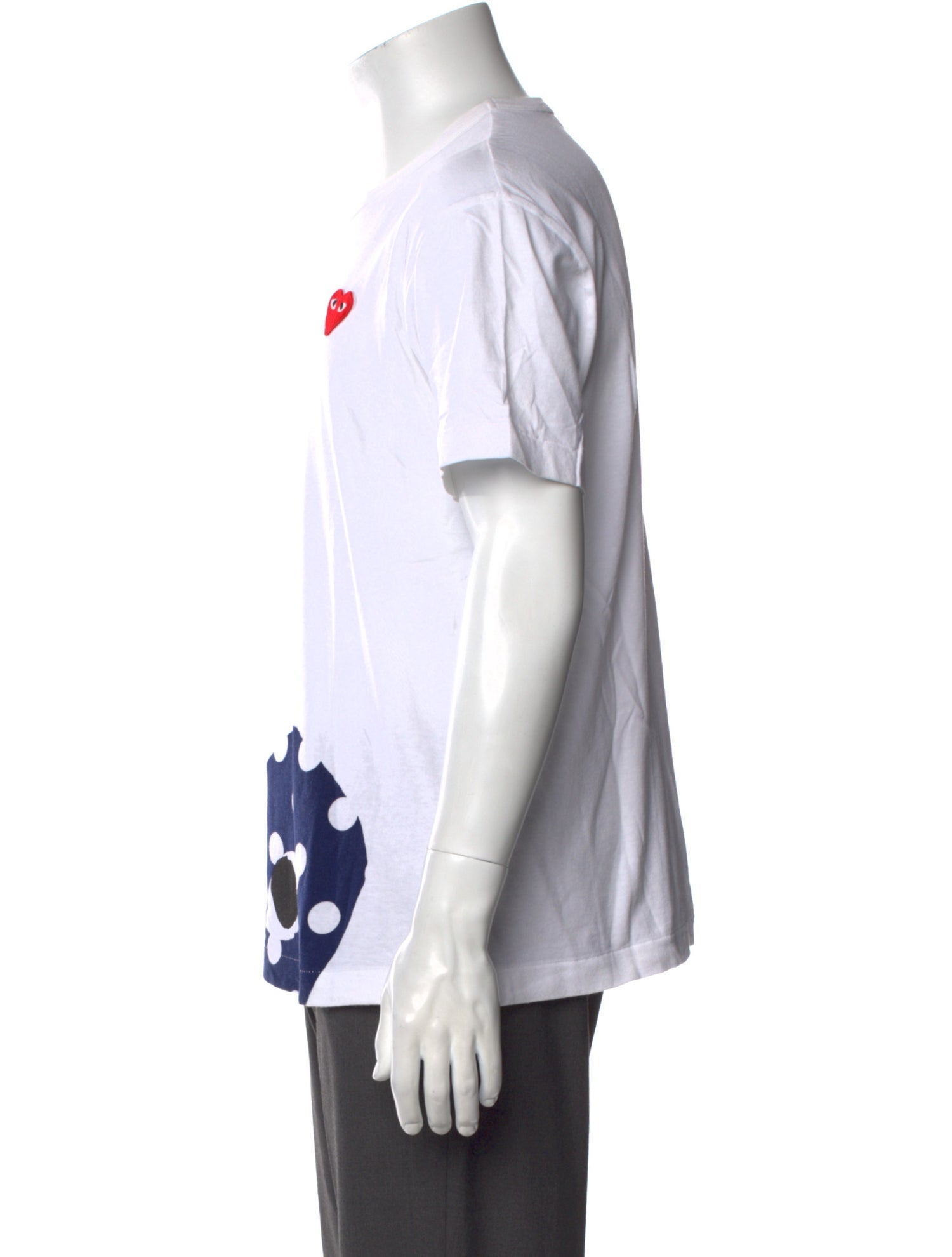 Comme des Garçons Play Polka Dot Print Crew Neck T-Shirt