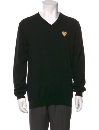 Comme des Garçons Play Wool Graphic Print Pullover