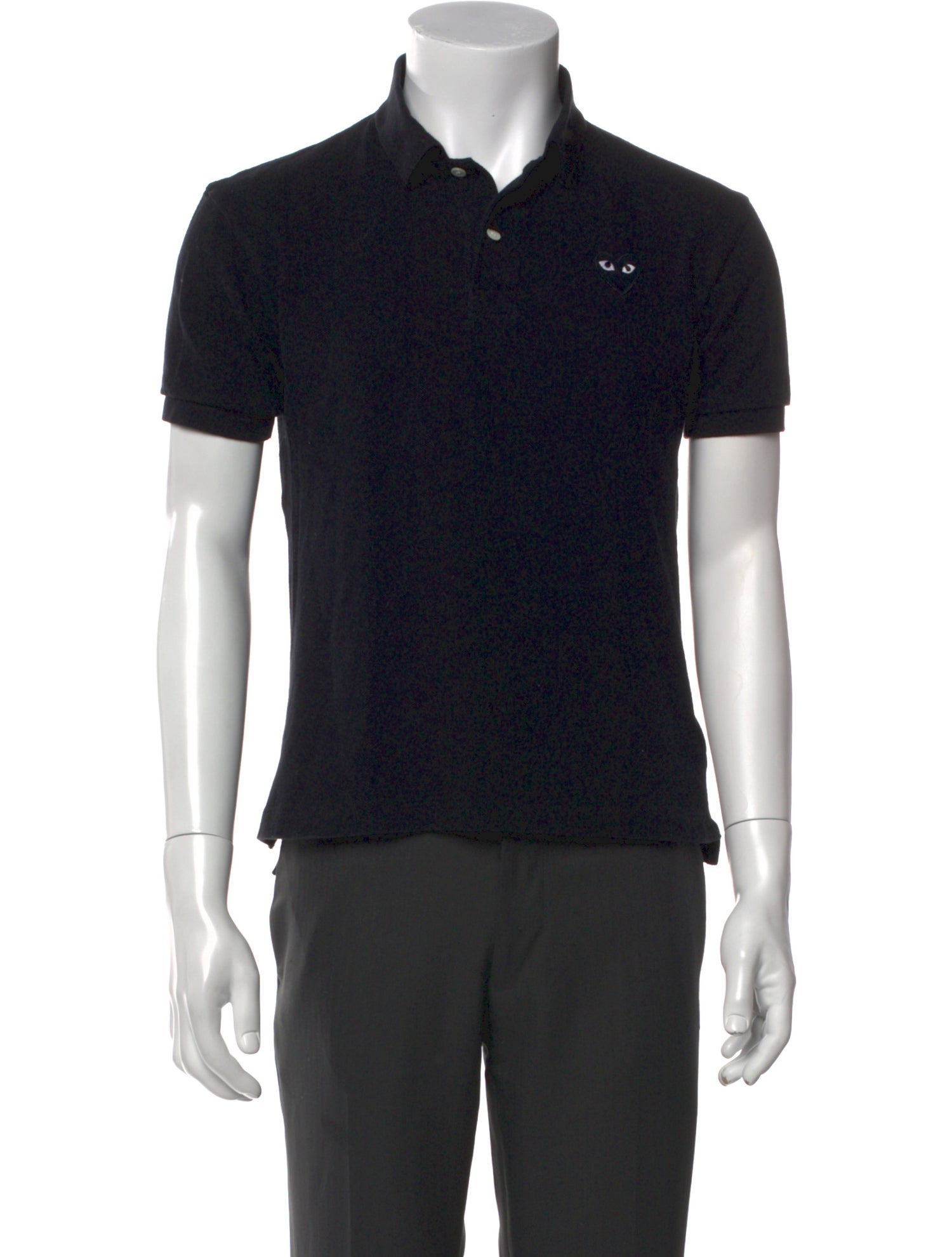 Comme des Garçons Play Collar Short Sleeve Polo Shirt