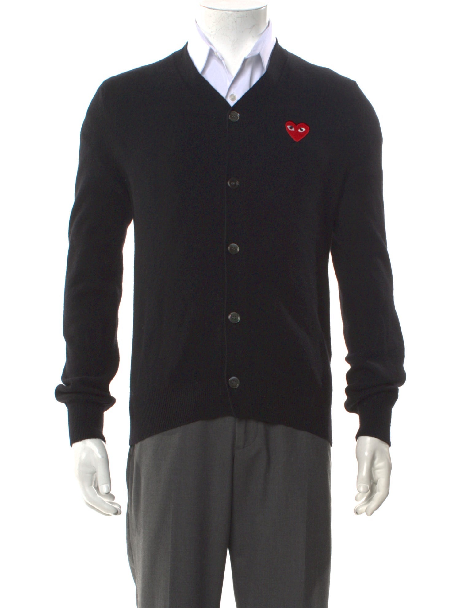 Comme des Garçons Play Wool Graphic Print Cardigan