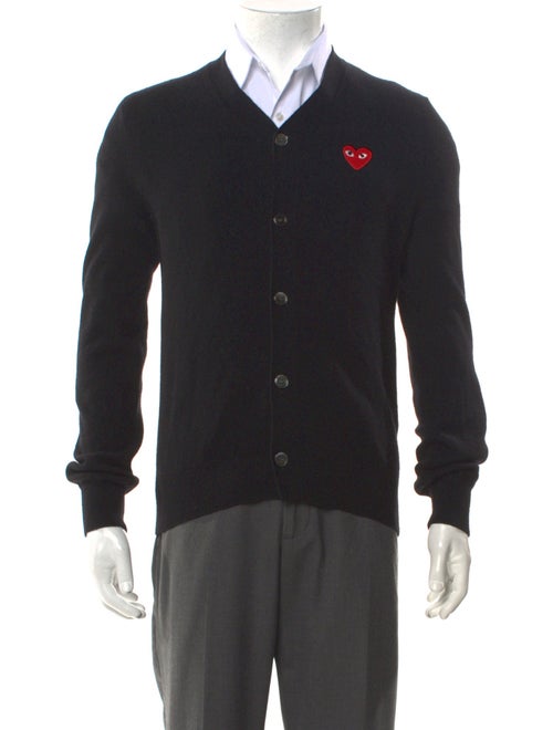 Comme des Garçons Play Wool Graphic Print Cardigan